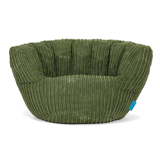 Poltrona Pouf Sacco Charles Vintish per Bambini 2 a 6 anni - Velluto a Coste Verde Foresta 01