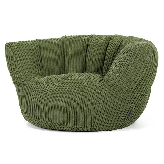 Poltrona Pouf Sacco Charles Vintish - Velluto a Coste Verde Foresta 02
