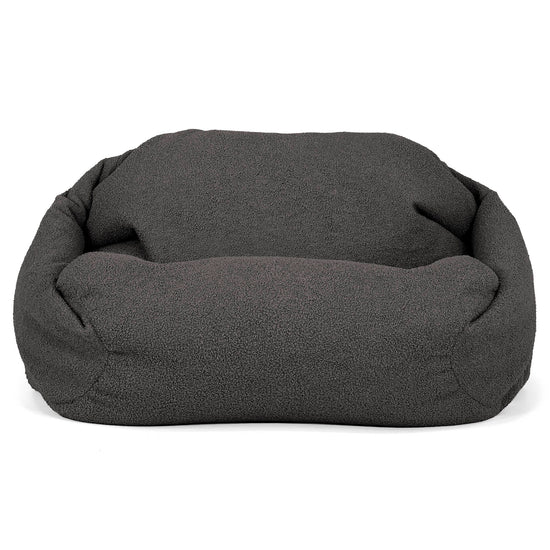 Poltrona Pouf Sacco Sabine - Bouclé Grafite_01
