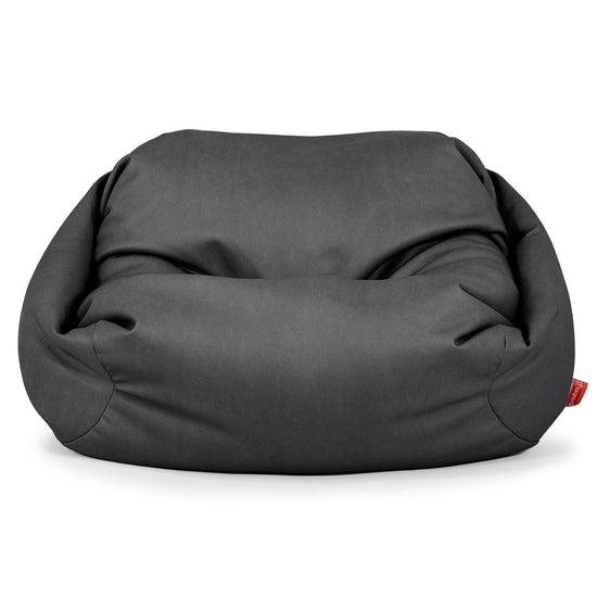Poltrona Pouf Sacco Sabine - Pelle Vegana Nero 02