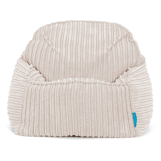 Poltrona Pouf Sacco Sloucher per Bambini 2 a 6 anni - Velluto a Coste Avorio 02