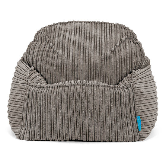 Poltrona Pouf Sacco Sloucher per Bambini 2 a 6 anni - Velluto a Coste Grafite 02