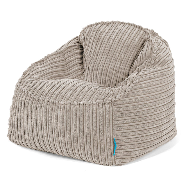 Poltrona Pouf Sacco Sloucher per Bambini 2 a 6 anni - Velluto a Coste Visone 01