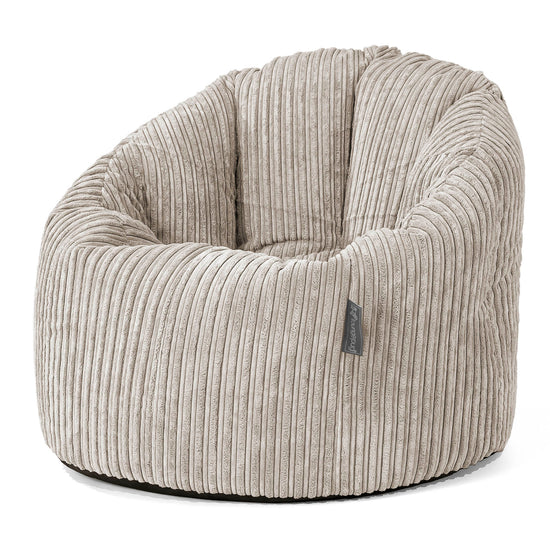 Poltrona Sacco 'Abbraccio', Pouf - Velluto a Coste Visone 01