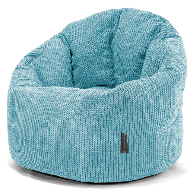 Poltrona Sacco 'Abbraccio', Pouf - Pompon Egeo Blu 01