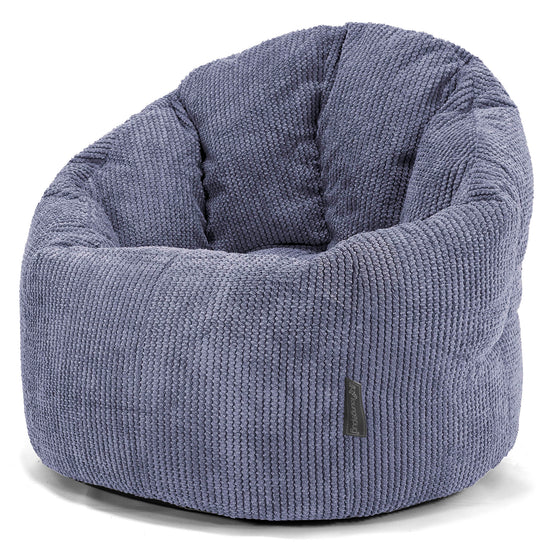 Poltrona Sacco 'Abbraccio', Pouf - Pompon Viola 01