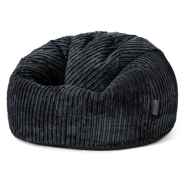 Poltrona Sacco 'Classico' - Velluto a Coste Nero 01