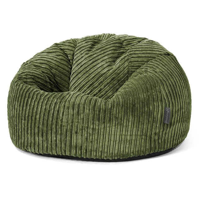Poltrona Sacco 'Classico' - Velluto a Coste Verde Foresta 01
