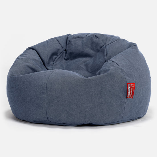 Poltrona Sacco 'Classico' - Denim Effetto Consumato Navy 01