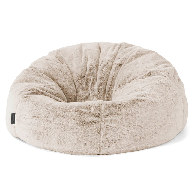 Poltrona Sacco 'Classico' - Eco-pelliccia di Coniglio Marrone dorato 01