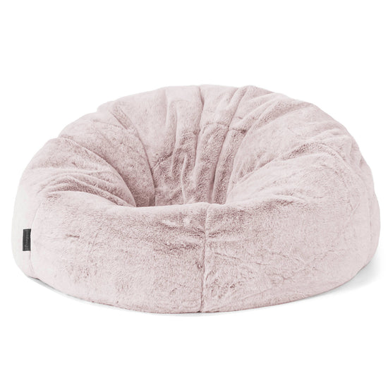 Poltrona Sacco 'Classico' - Eco-pelliccia di Coniglio Rosa Antico 01