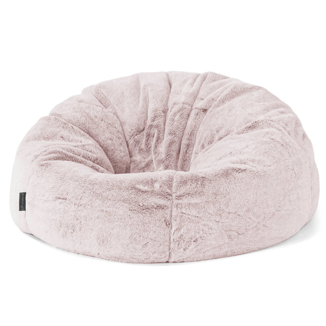 Poltrona Sacco 'Classico' - Eco-pelliccia di Coniglio Rosa Antico 01