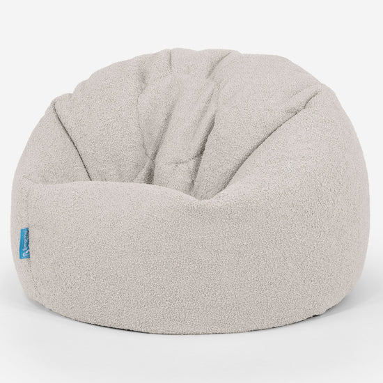 Poltrona Sacco 'Classico' per Bambini 1-5 anni - Bouclé Avorio 01