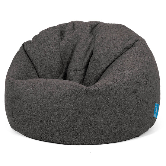 Poltrona Sacco 'Classico' per Bambini 1-5 anni - Bouclé Grafite 01