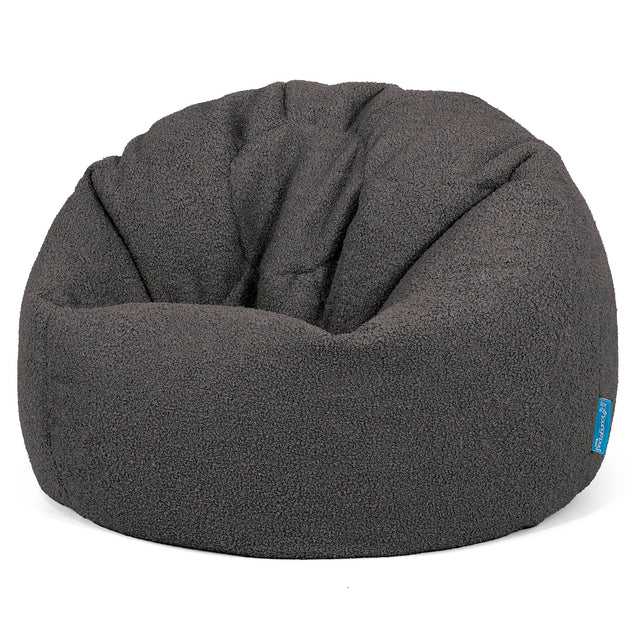 Poltrona Sacco 'Classico' per Bambini 1-5 anni - Bouclé Grafite 01