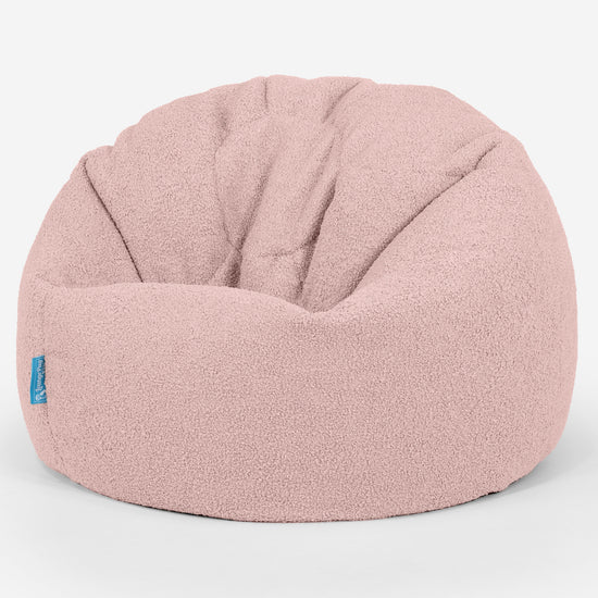 Poltrona Sacco 'Classico' per Bambini 1-5 anni - Bouclé Rosa 01