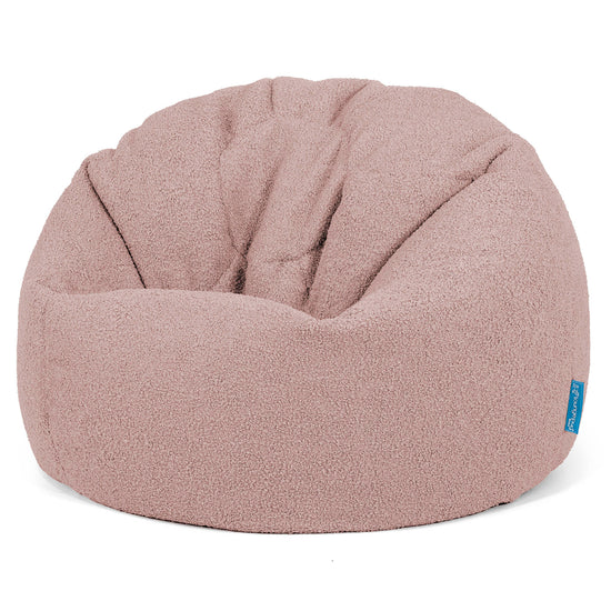 Poltrona Sacco 'Classico' per Bambini 1-5 anni - Bouclé Rosa 01