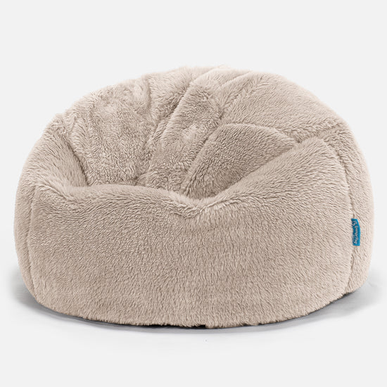 Poltrona Sacco 'Classico' per Bambini - Eco-pelliccia Orsacchiotto Visone 01