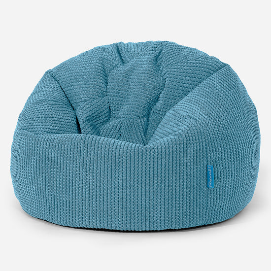 Poltrona Sacco 'Classico' per Bambini 1-5 anni - Pompon Egeo Blu 01