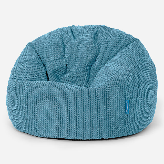 Poltrona Sacco 'Classico' per Bambini 1-5 anni - Pompon Egeo Blu 01