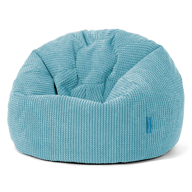 Poltrona Sacco 'Classico' per Bambini 1-5 anni - Pompon Egeo Blu 01