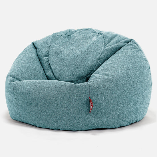 Pouf Sacco Per Bambini, C200L CloudSac, Imbottito Di Fiocchi Di Lattice e Poliestere 2-12 anni - Tessuto in Lana Interalli Acqua 01