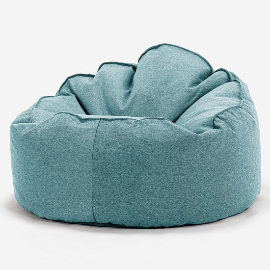 Poltrona Sacco 'Archi', Pouf - Tessuto in Lana Interalli Acqua 01