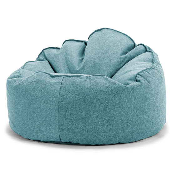 Poltrona Sacco 'Archi', Pouf - Tessuto in Lana Interalli Acqua 01