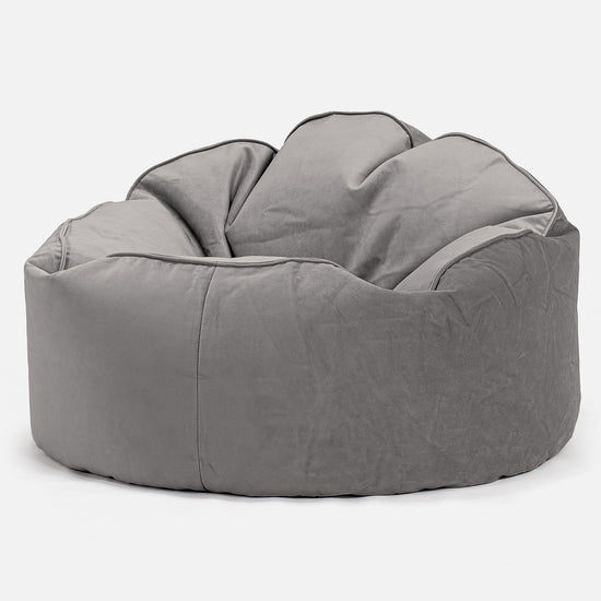 Poltrona Sacco 'Archi', Pouf - Velluto Argento 01