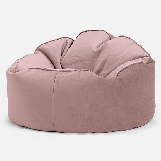 Poltrona Sacco 'Archi', Pouf - Velluto Rosa 01