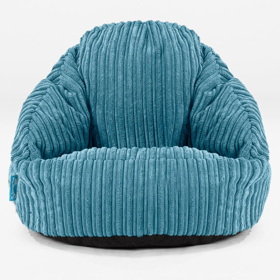 Poltrona a Sacco per Bambini Bubble 1-3 anni - Velluto a Coste Egeo Blu 01