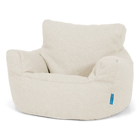 Poltrona Sacco Per Bambini Piccolo 1-3 anni - Bouclé Avorio 01