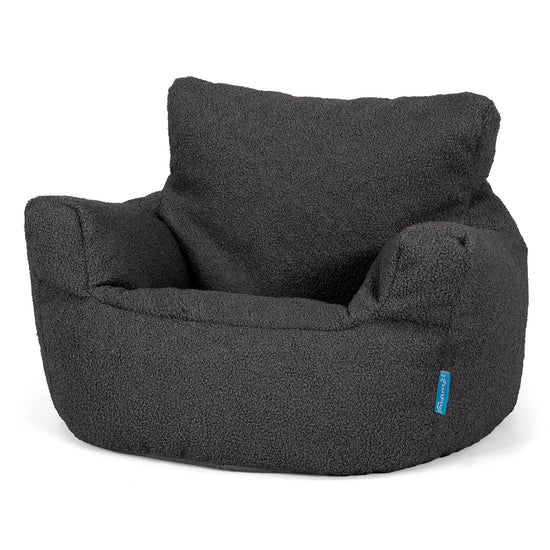 Poltrona Sacco Per Bambini Piccolo 1-3 anni - Bouclé Grafite 01