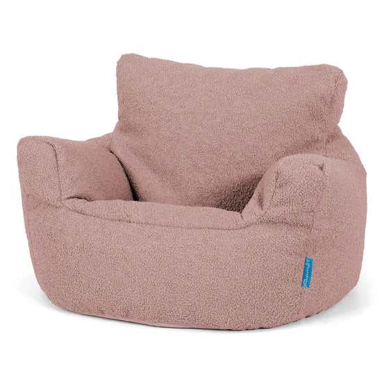 Poltrona Sacco Per Bambini Piccolo 1-3 anni - Bouclé Rosa 01