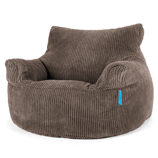 Poltrona Sacco Per Bambini 3-8 anni - Pompon Cioccolato 01