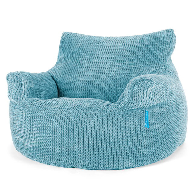Poltrona Sacco Per Bambini 3-8 anni - Pompon Egeo Blu 01