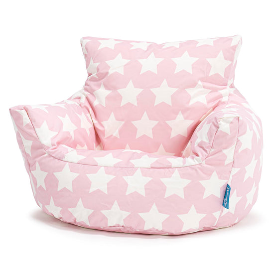 Poltrona Sacco Per Bambini Piccolo 1-3 anni - Motivo per Bambini Stella Rosa 01