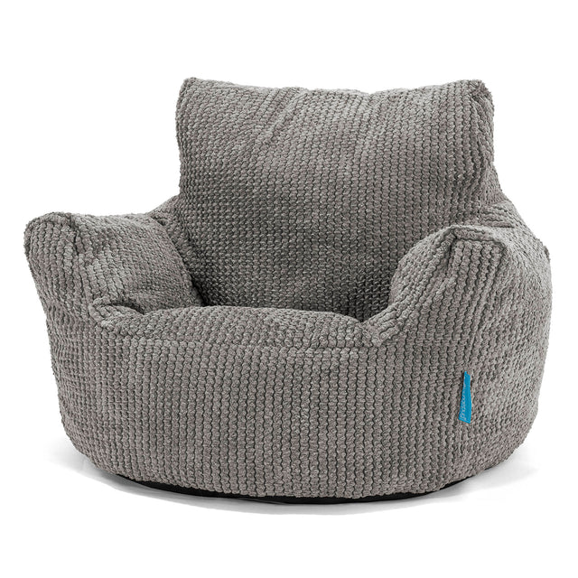 Poltrona Sacco Per Bambini Piccolo 1-3 anni - Pompon Carbone Grigio 01