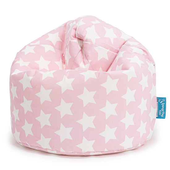 Poltrona Sacco Per Bambini, Pouf - Motivo per Bambini Stella Rosa 01