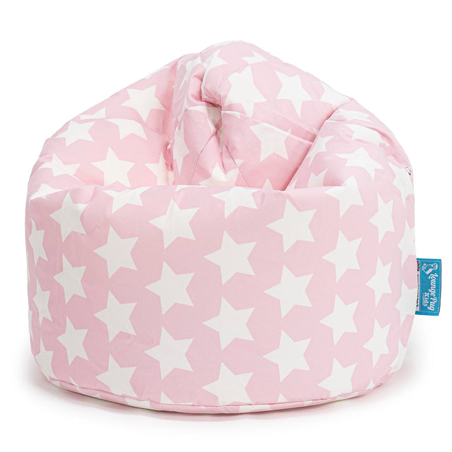 Poltrona Sacco Per Bambini, Pouf - Motivo per Bambini Stella Rosa 01