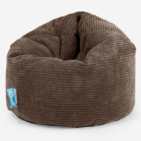 Poltrona Sacco Per Bambini, Pouf 2-6 anni - Pompon Cioccolato 01