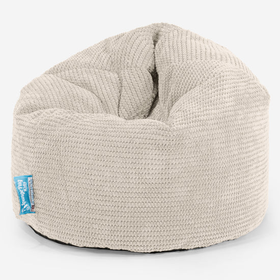 Poltrona Sacco Per Bambini, Pouf 2-6 anni - Pompon Panna 01