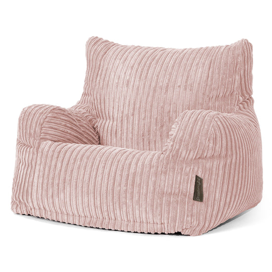 Josephine Poltrona Sacco, Pouf - Velluto a Coste Rosa Cipria 01