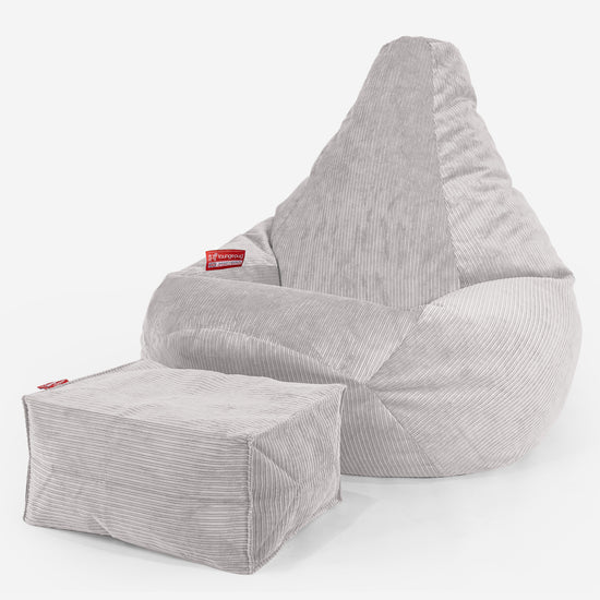 Poltrona Sacco Pouf 'Gioco' - Corda a Righine Pietra 01