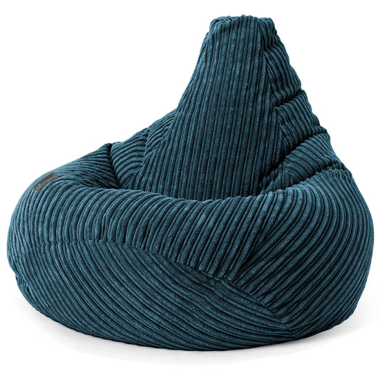 Poltrona Sacco Pouf 'Gioco' - Velluto a Coste Navy 02