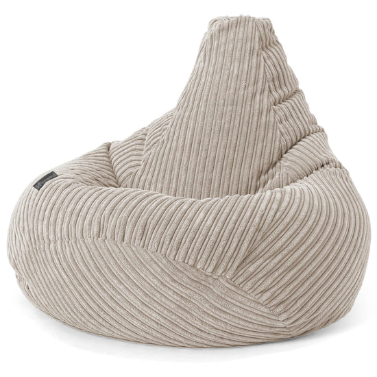 Poltrona Sacco Pouf 'Gioco' - Velluto a Coste Visone 02