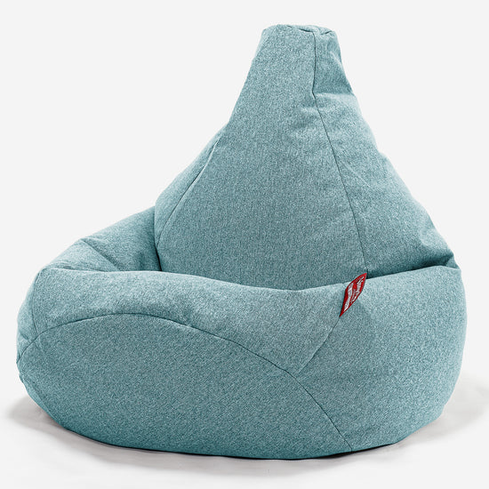 Poltrona Sacco Pouf 'Gioco' - Tessuto in Lana Interalli Acqua 02
