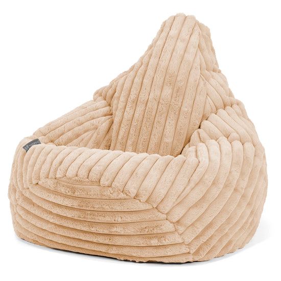 Poltrona Sacco Pouf 'Gioco' - Velluto Felpato Ultra Morbido Pesca 02
