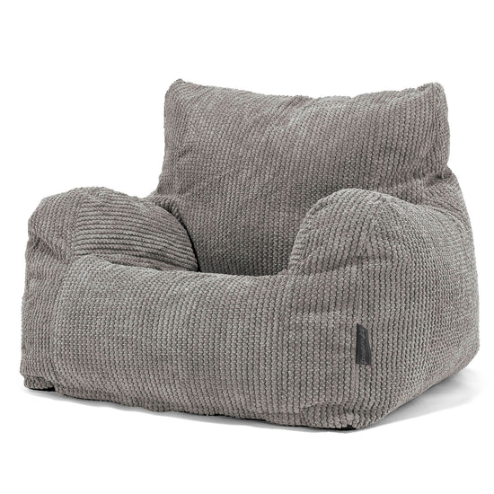 Poltrona Sacco, Pouf - Pompon Carbone Grigio 01