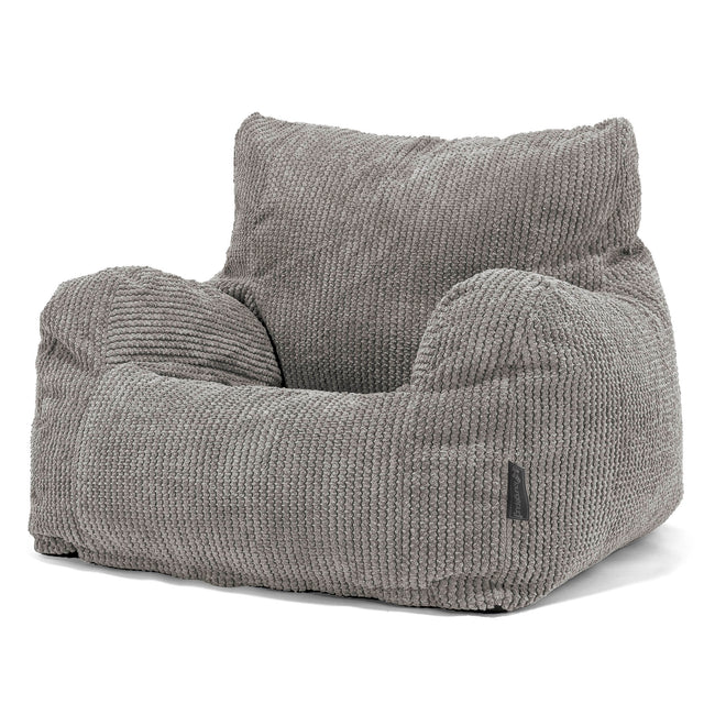 Poltrona Sacco, Pouf - Pompon Carbone Grigio 01